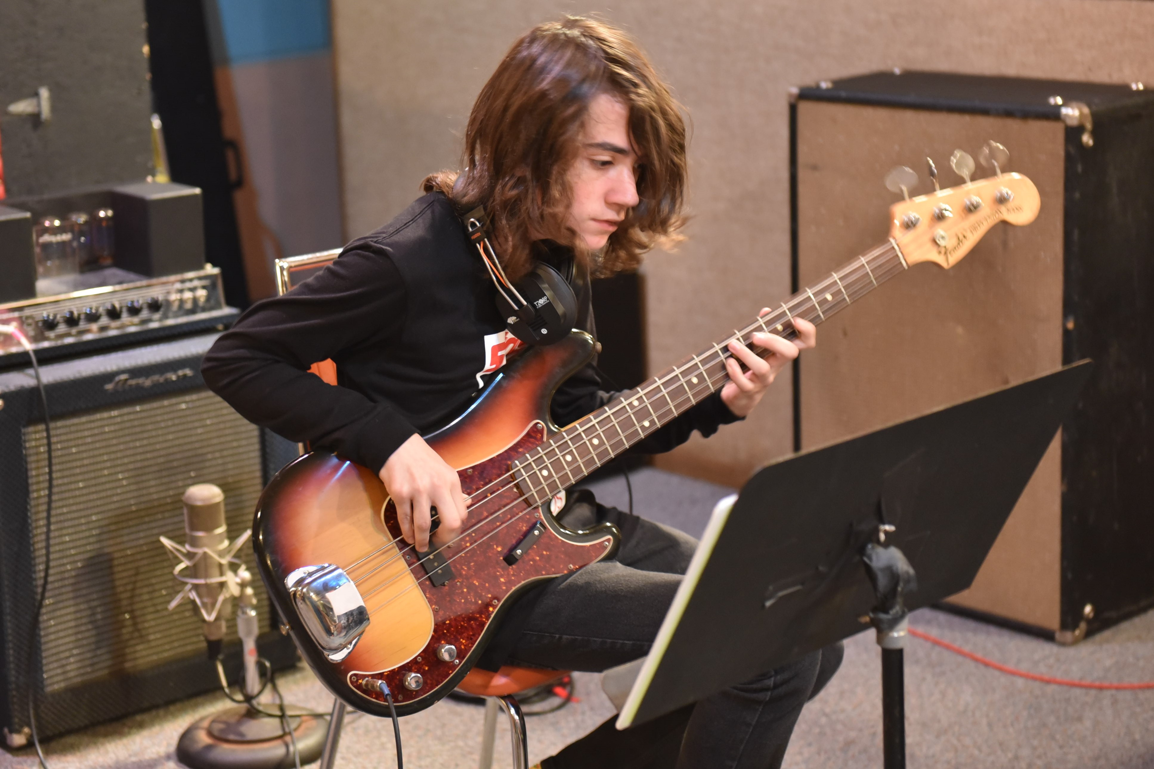 Rocco recording at Sam Phillips Recording Service, Memphis, TN